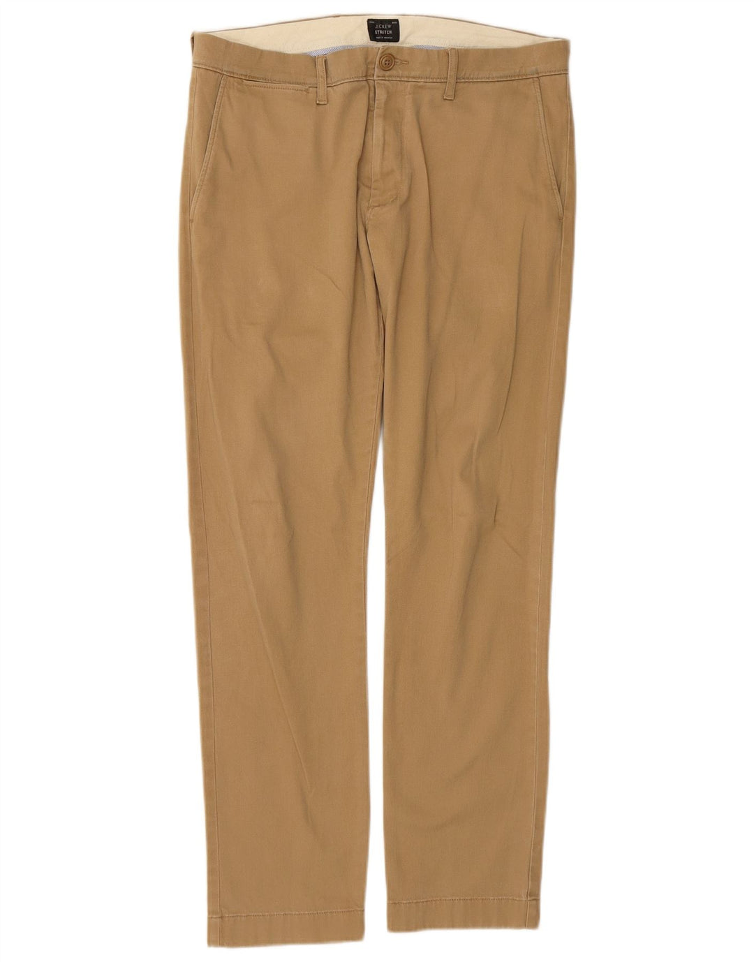 J. CREW Pantalón chino recto para hombre W31 L30 Algodón beige