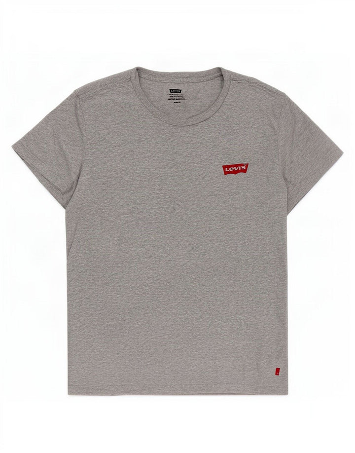 Camiseta Levi's para hombre Top de algodón moteado gris medio