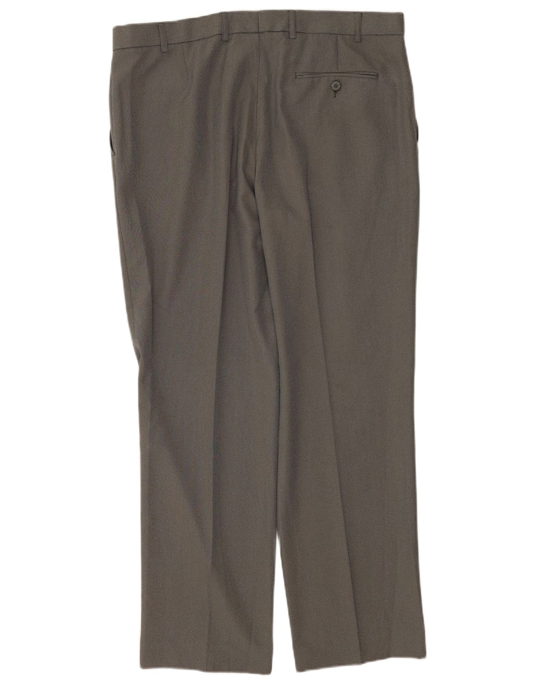 Marks & Spencer Pantalón de traje de corte regular para hombre W38 L31 Poliéster gris
