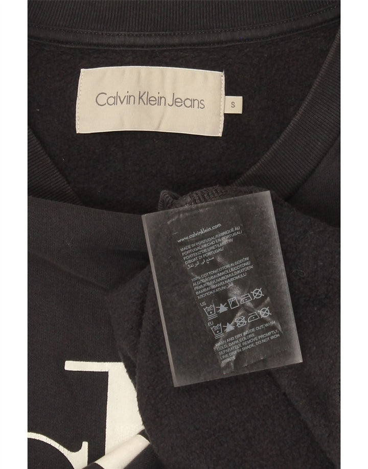 CALVIN KLEIN JEANS Sudadera gráfica para hombre Jumper Small Black