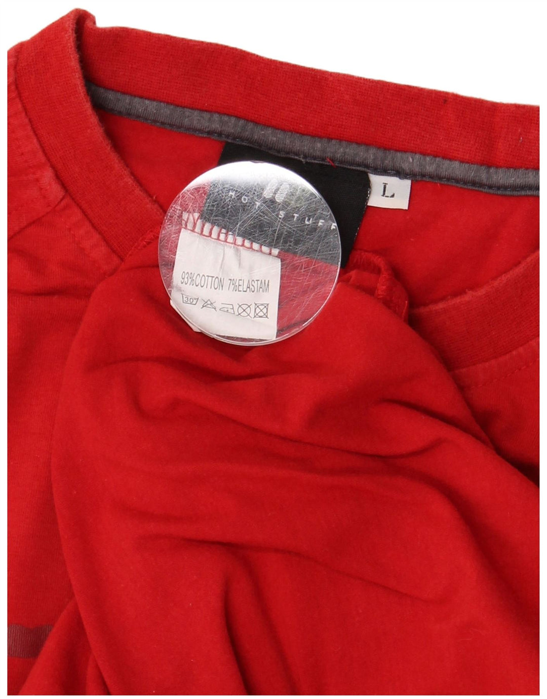 HOT STUFF Camiseta gráfica para hombre Top grande de algodón rojo