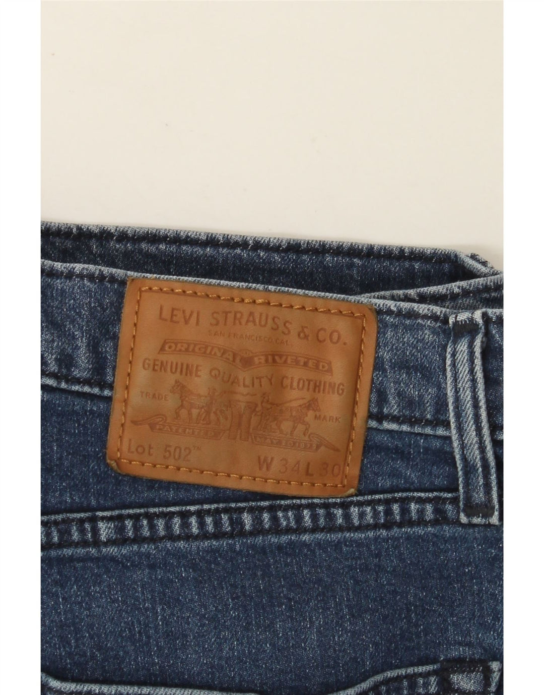 LEVI'S Vaqueros cónicos 502 para hombre W34 L30 Algodón azul