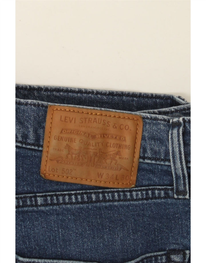 LEVI'S Vaqueros cónicos 502 para hombre W34 L30 Algodón azul