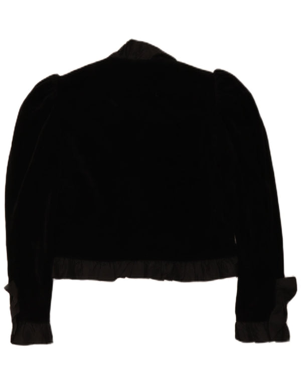 Vintage mujer Bolero chaqueta EU 36 pequeño negro clásico