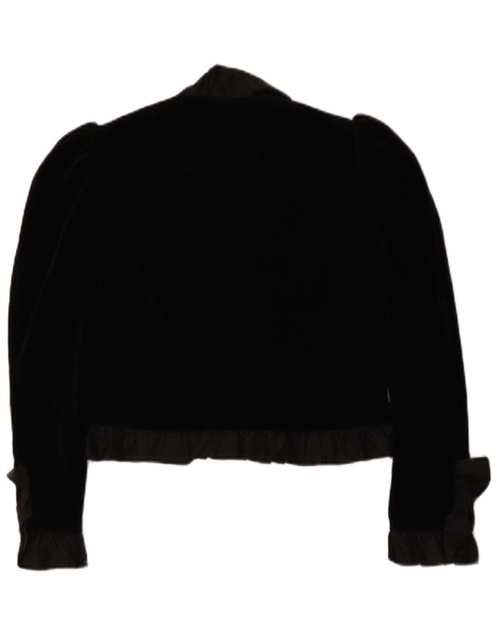 Vintage mujer Bolero chaqueta EU 36 pequeño negro clásico