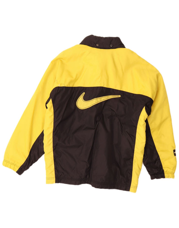 Nike Chaqueta acolchada holgada con gráfico para hombre UK 39/41 Medium Black Colourblock