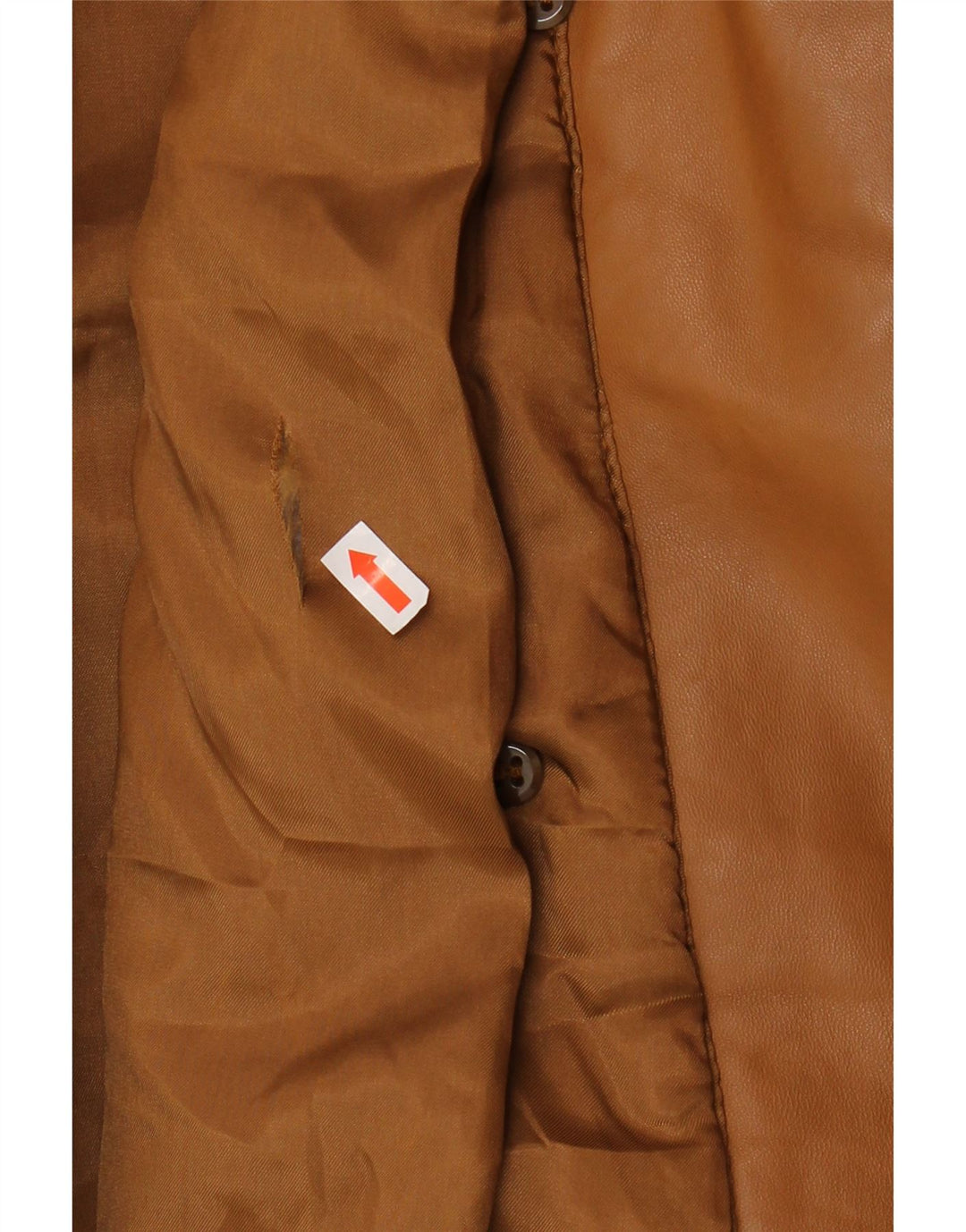 LA MATTA Womens Leather Coat UK 14 Medium Brown