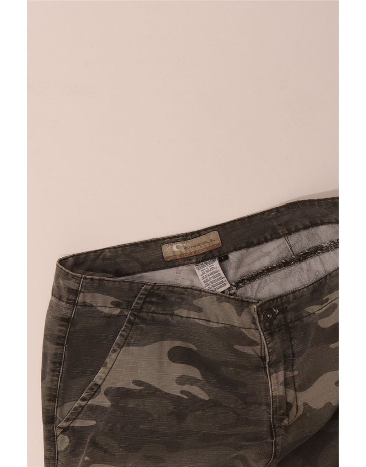 O'NEILL Pantalones cargo rectos para hombre grandes W36 L29 algodón de camuflaje caqui