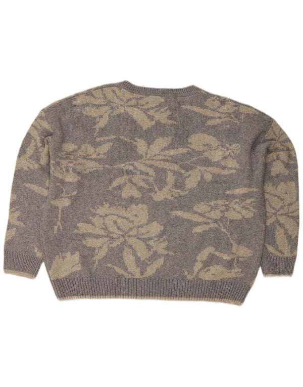 Suéter tipo jersey con cuello redondo para mujer de Fat Face UK 22 3XL Algodón floral gris