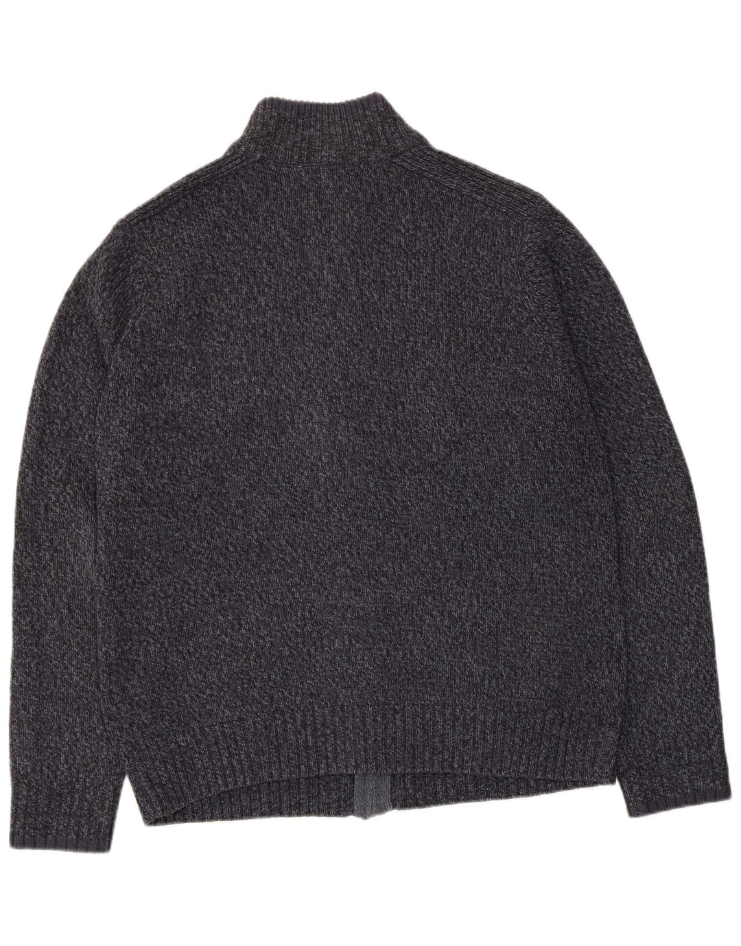 MARKS & SPENCER Suéter tipo cárdigan de ajuste regular para hombre grande con moteados en azul marino