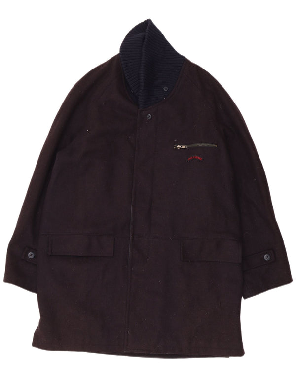 PAUL & SHARK Abrigo náutico para hombre Reino Unido 40 Grande Lana negra