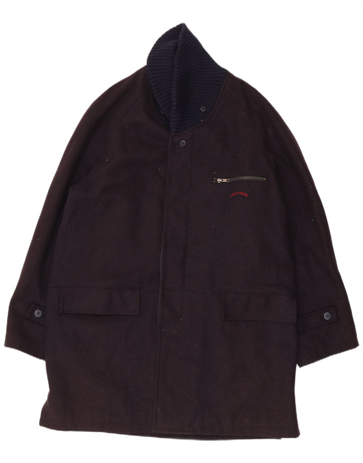 PAUL & SHARK Abrigo náutico para hombre Reino Unido 40 Grande Lana negra