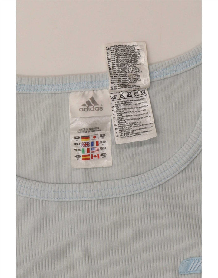 Adidas - Camiseta sin mangas para mujer, talla 40, nailon azul mediano