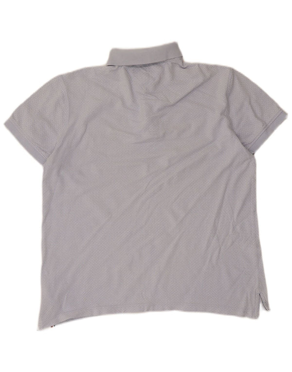 Polo Tommy Hilfiger de algodón con lunares en azul medio