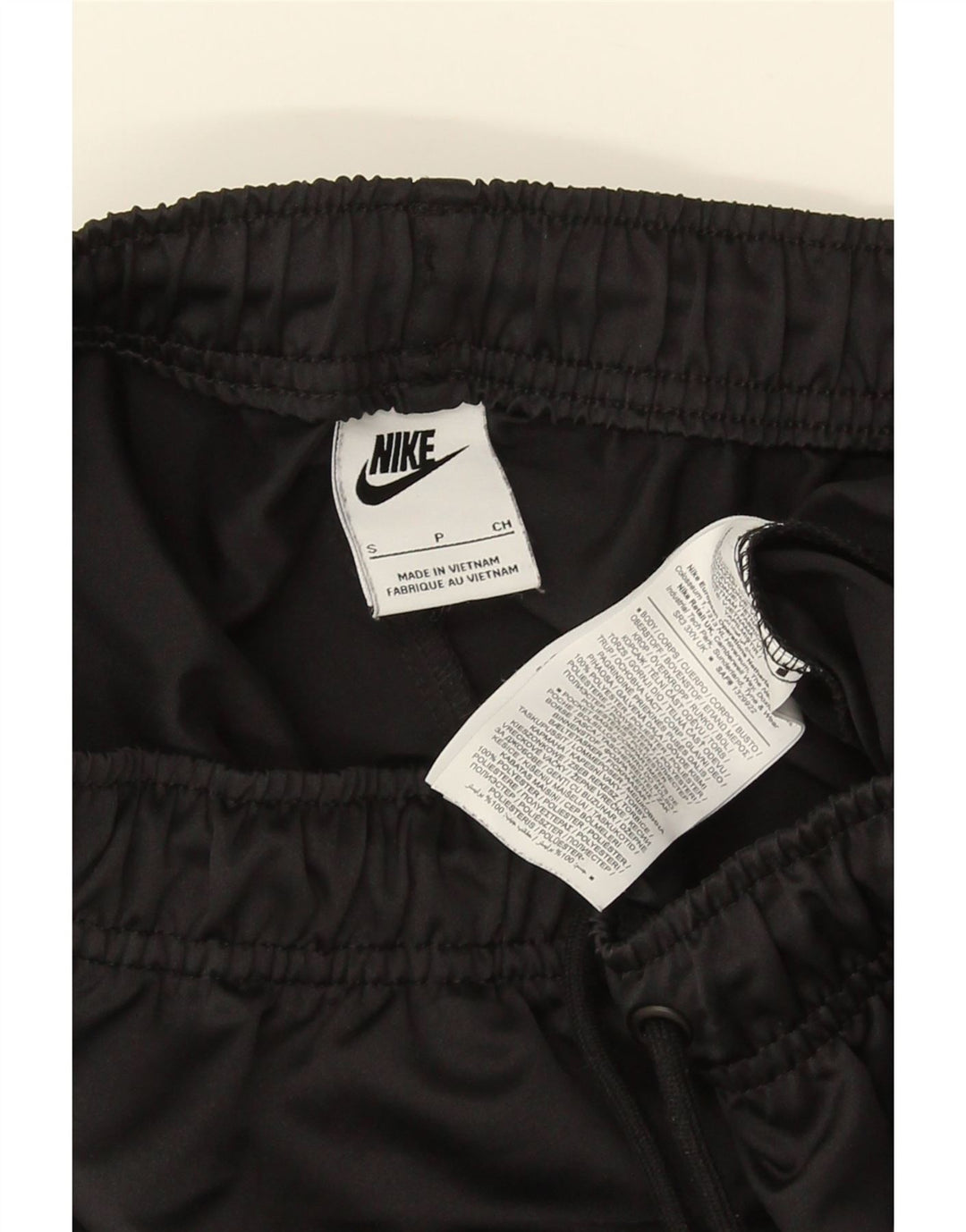 NIKE Pantalones cortos deportivos para hombre, talla pequeña, poliéster negro