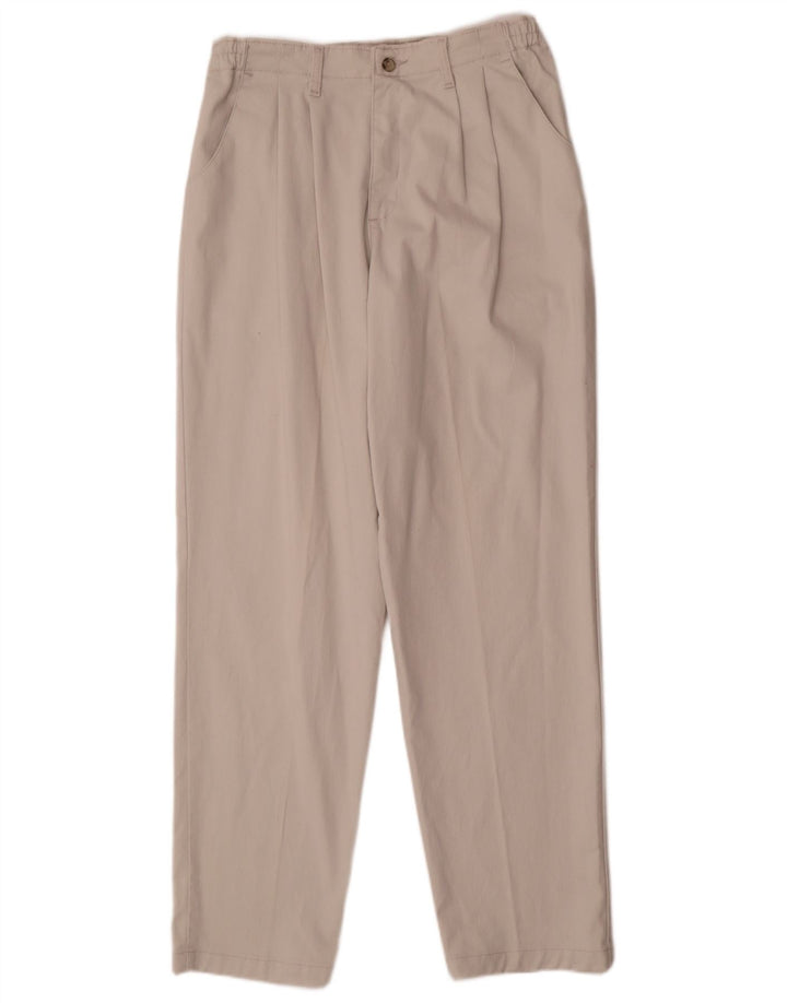 Lee Pantalones casuales cónicos para mujer US 12 Large W32 L32 Algodón beige