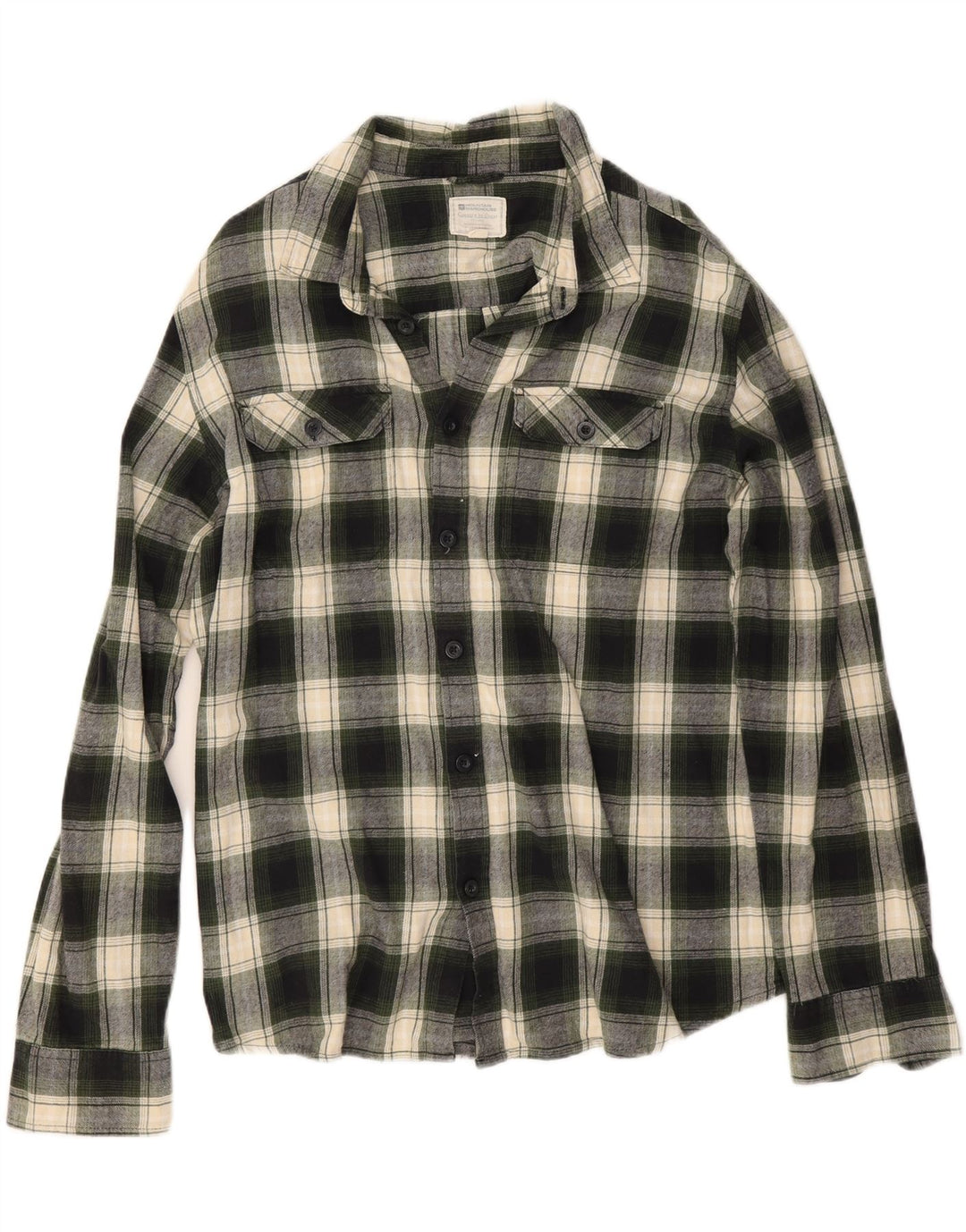 Camisa de franela para hombre de Mountain Warehouse XL Algodón a cuadros verdes