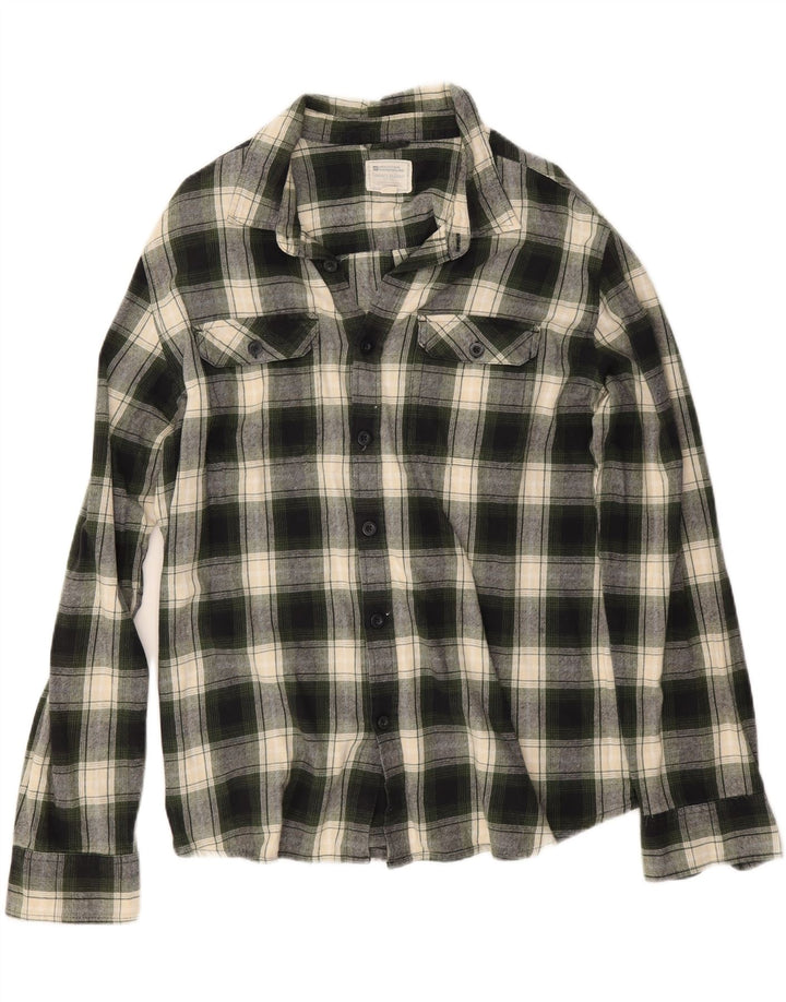 Camisa de franela para hombre de Mountain Warehouse XL Algodón a cuadros verdes
