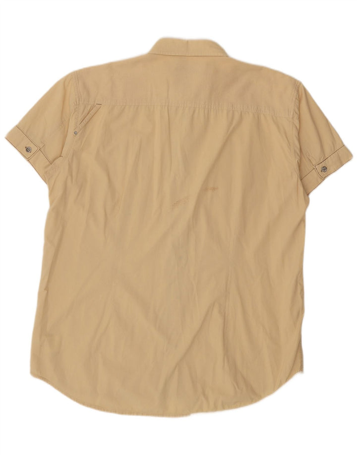 WRANGLER Camisa de manga corta para hombre 2XL Algodón beige