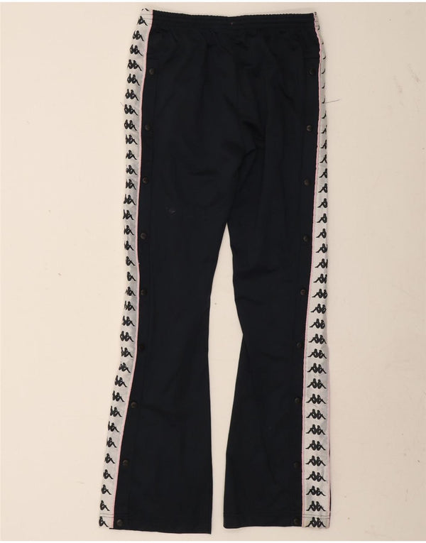 Kappa Pantalones de chándal gráficos para mujer UK 10 Small Azul marino Colorblock