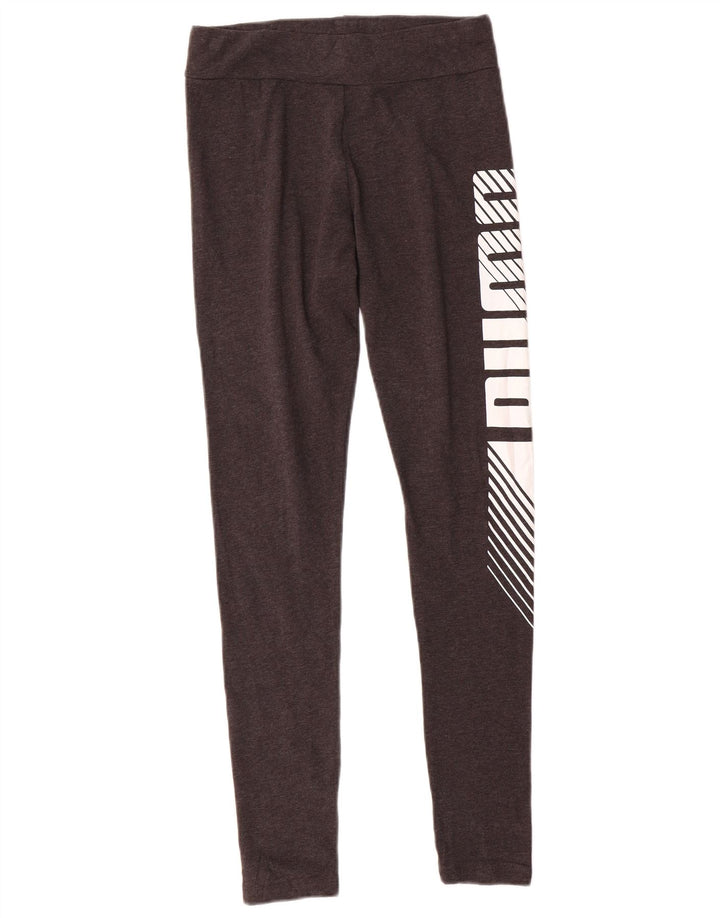 Puma Leggings gráficos para mujer UK 10 Small Gris Algodón