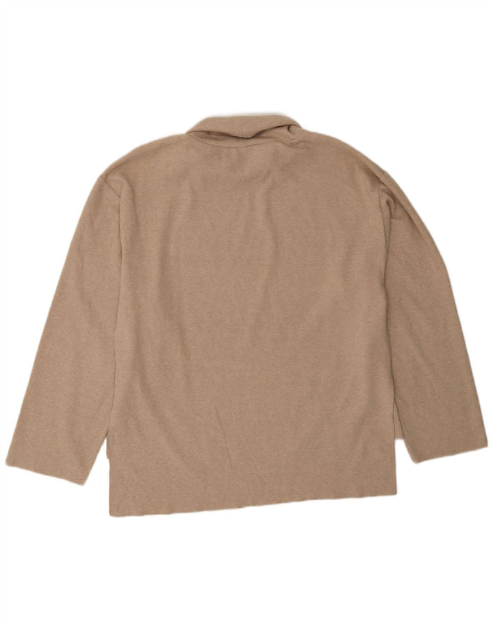 Zara - Jersey con cuello vuelto para mujer, talla 46, poliéster beige grande