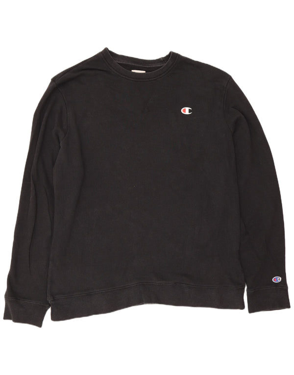 Champion Sudadera Jumper para hombre Large Black Cotton