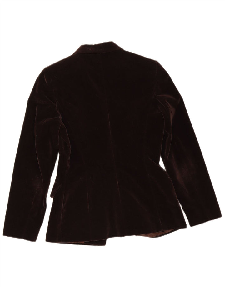 Lybido Chaqueta Blazer De Terciopelo De 3 Botones Para Mujer IT 42 Algodón Marrón Medio