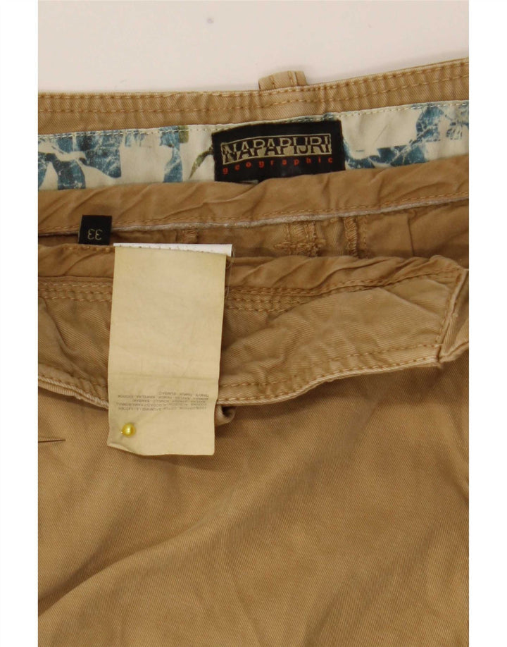 Napapijri Shorts Cargo Hombre W33 Algodón Beige Medio