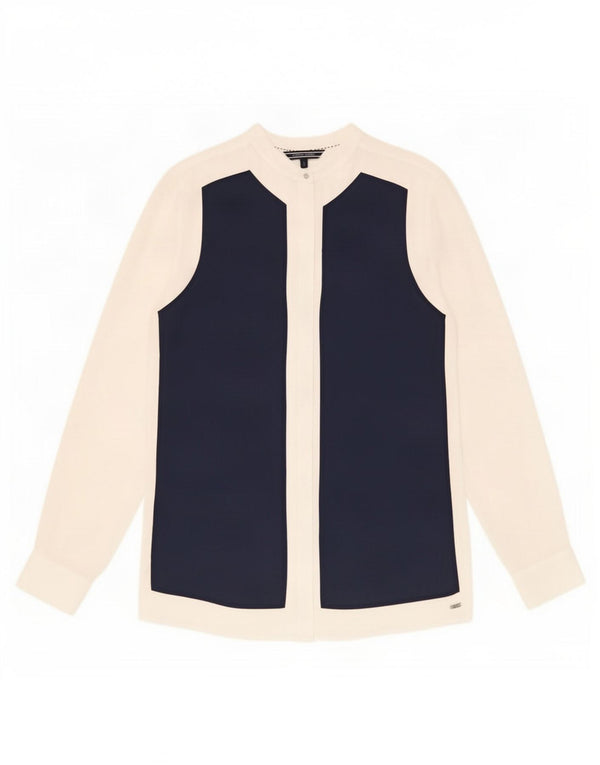 Tommy Hilfiger Blusa tipo camisa para mujer US 6 Mediana Color blanco