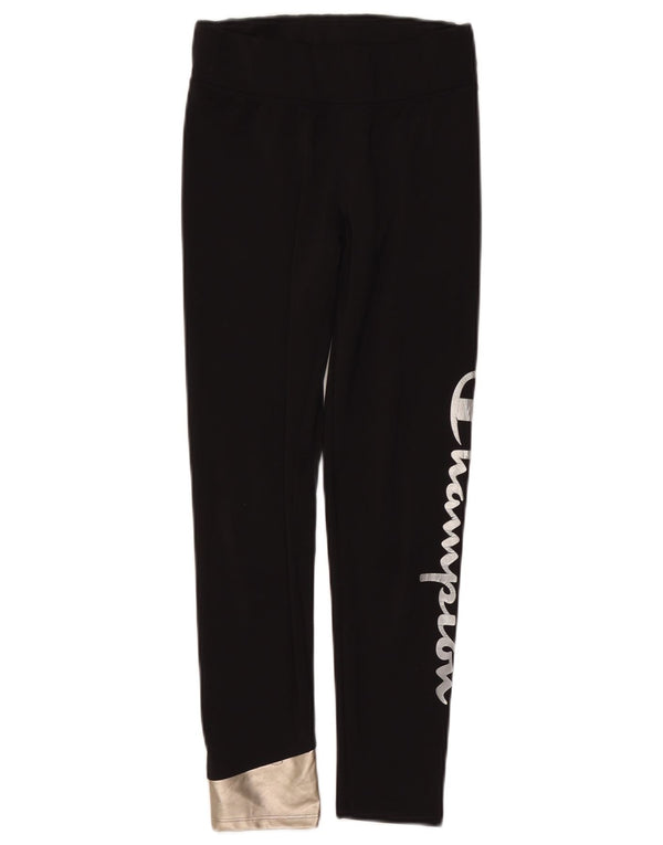 Champion Leggings Cortos Gráficos para Mujer UK 4 XS Negro