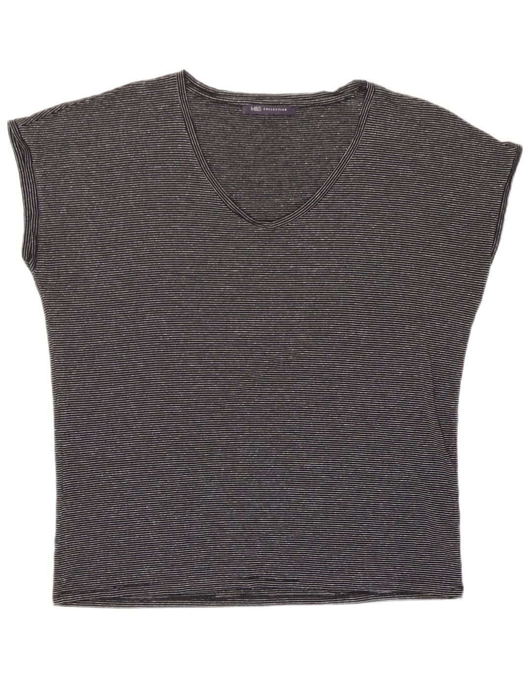 Marks & Spencer Camiseta extragrande para mujer UK 10 Small Black Stripes