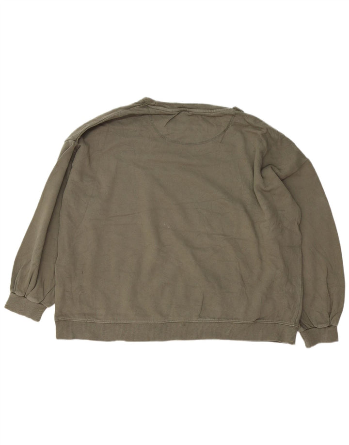 FAT FACE Sudadera extragrande para mujer Jersey UK 46 Large Khaki Cotton