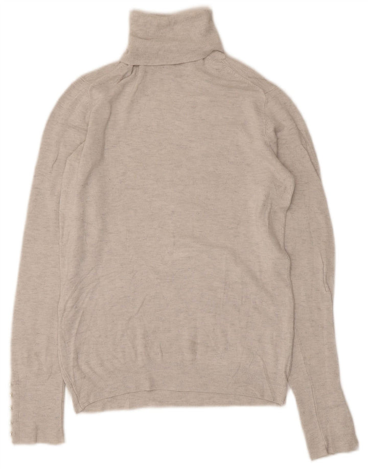 Zara - Jersey con cuello vuelto para mujer, talla 40, color gris medio