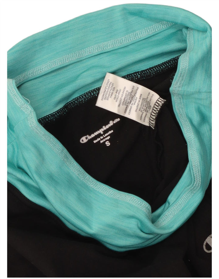 Champion Leggings para mujer UK 10 Small Negro Colorblock Poliéster