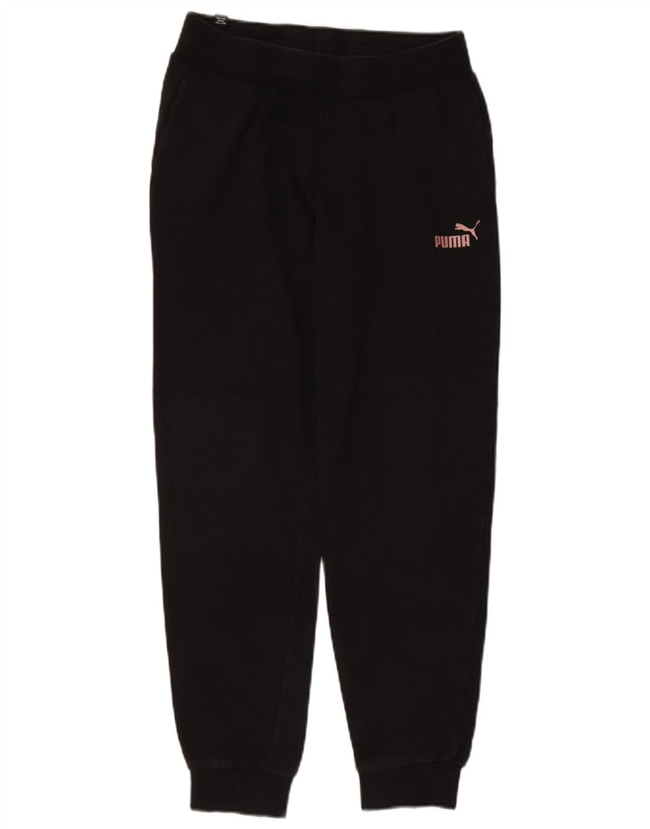 Puma Mujer Chándal Pantalones Joggers UK 8 Small Negro