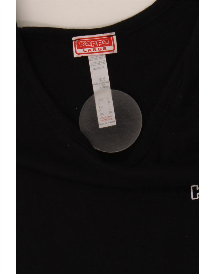 Kappa Hombre Chaleco Top Grande Negro Algodón