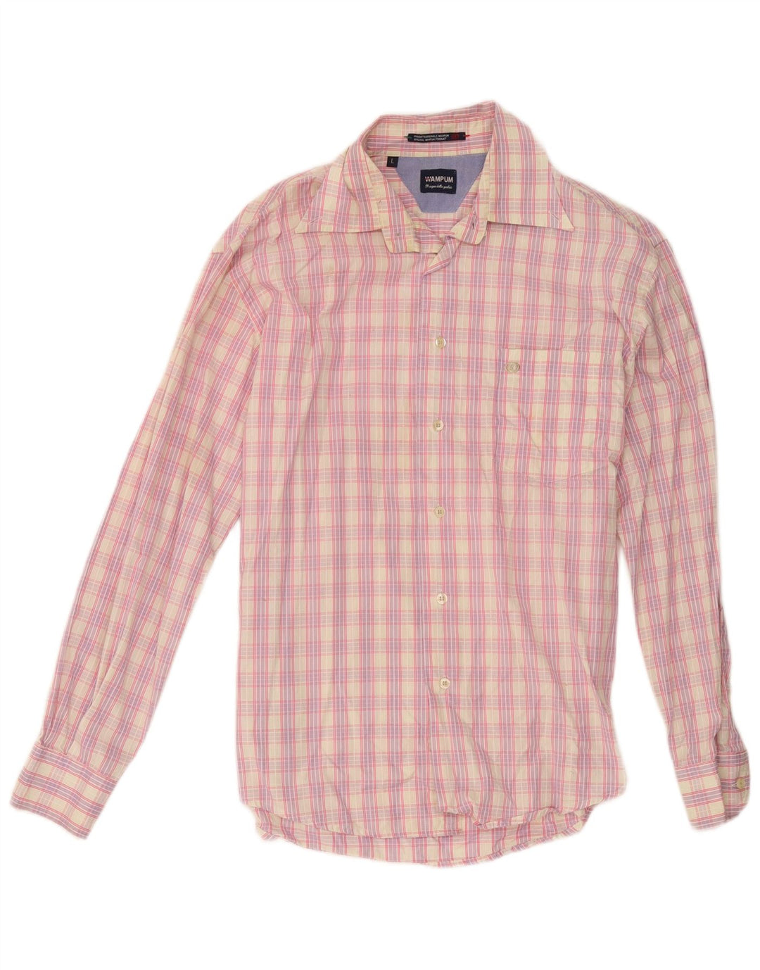 Camisa Wampum para hombre con cuadros rosas grandes