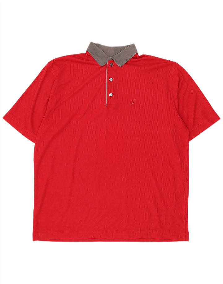 AUSTRALIAN L'ALPINA Polo para hombre IT 56 XL Rojo Colorblock