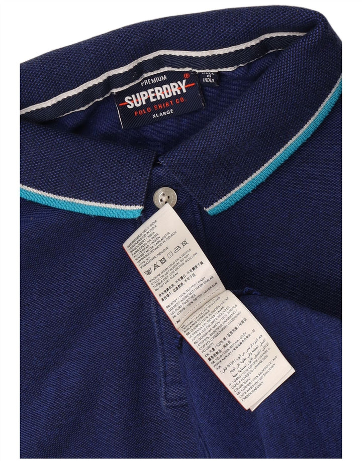 Superdry Polo Hombre XL Algodón Azul