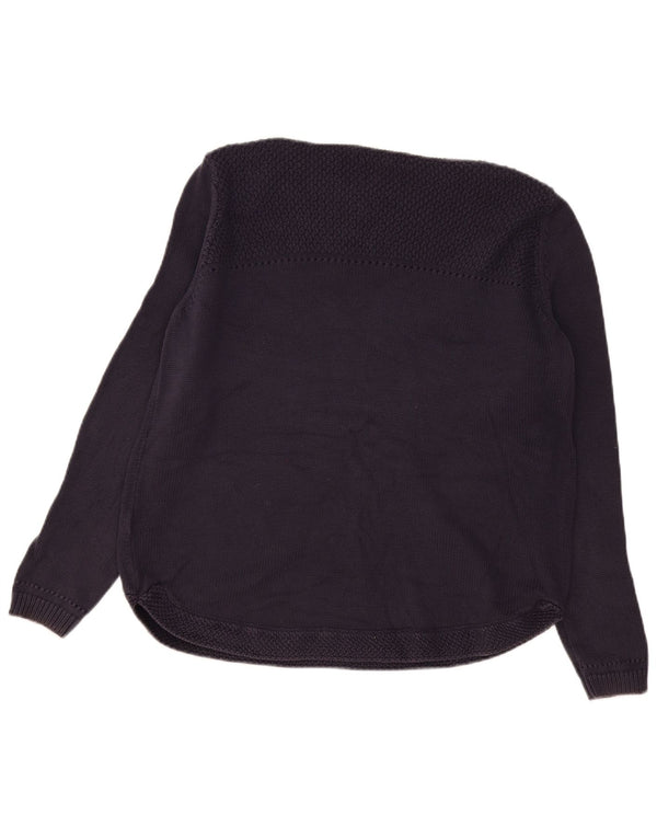 Marks & Spencer Jersey con Cuello Barco para Mujer UK 40 XL Algodón Azul Marino