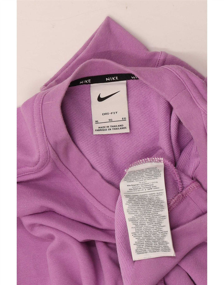 Nike Dri Fit Sudadera extragrande para mujer UK 40 XL Poliéster morado
