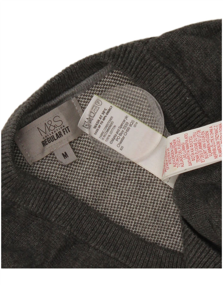 Marks & Spencer Camiseta sin mangas de ajuste regular para hombre de algodón gris medio