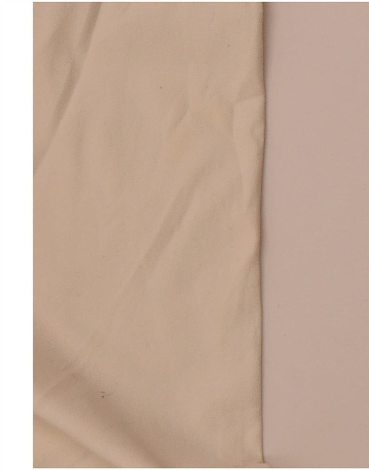 BENETTON Pantalones chinos rectos para mujer UK 10 Small W28 L28 Algodón blanco