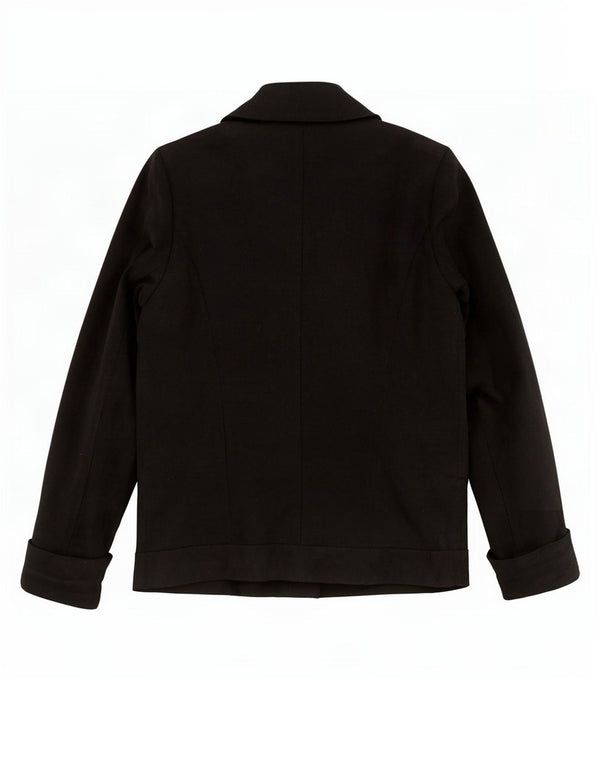 Topshop Chaqueta tipo blazer con doble botonadura para mujer UK 8 Small Lana negra