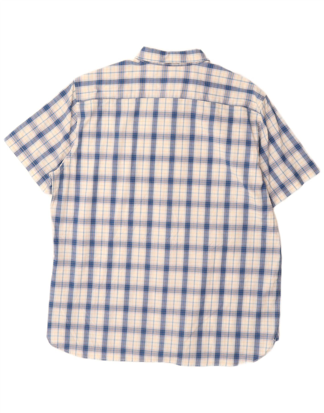 Camisa Levi's Hombre Manga Corta XL Azul Cuadros Algodón