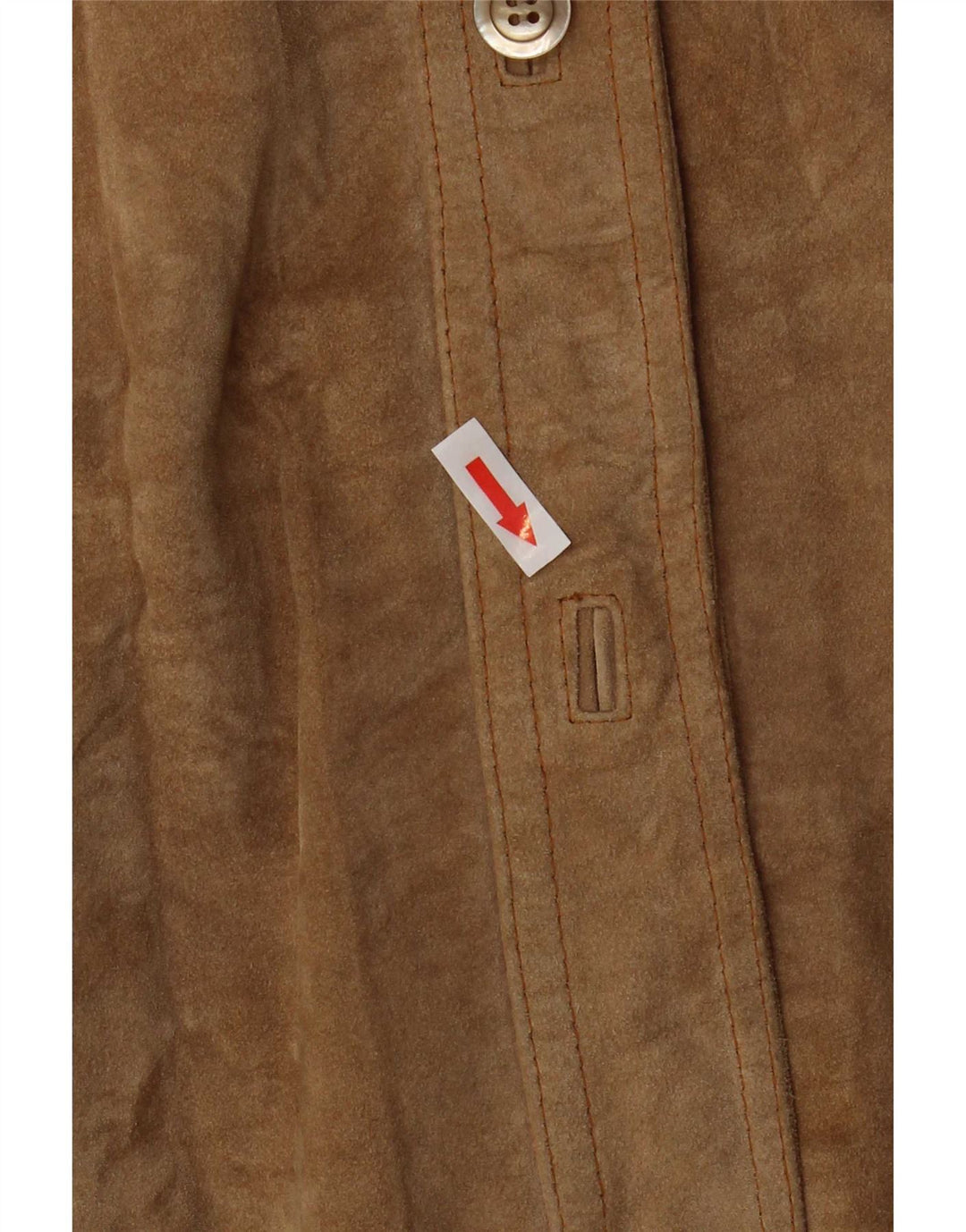 Vintage mujer chaqueta de ante Reino Unido 18 XL Beige