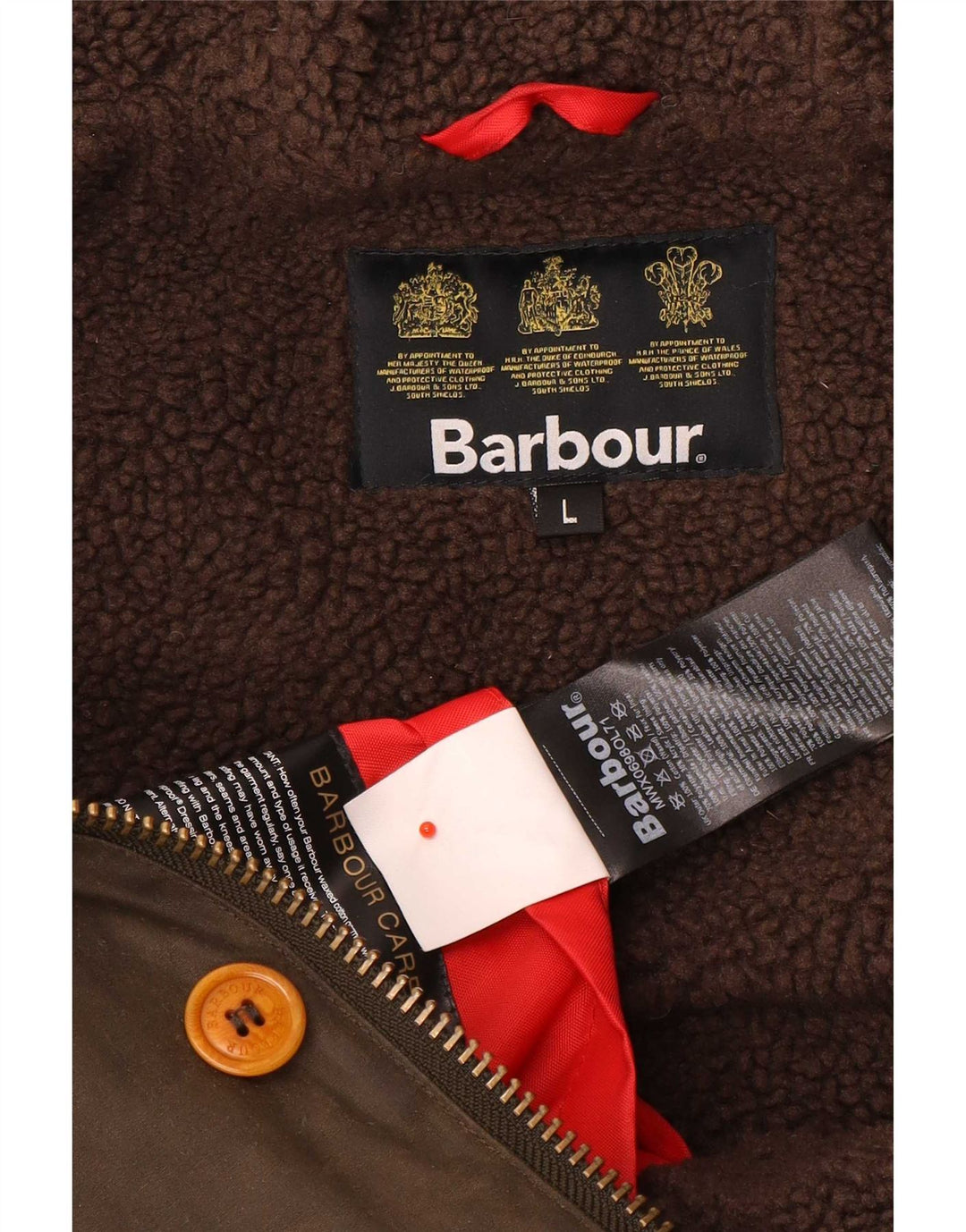 Barbour Chaqueta de algodón encerado con capucha para hombre Reino Unido 40 Marrón grande
