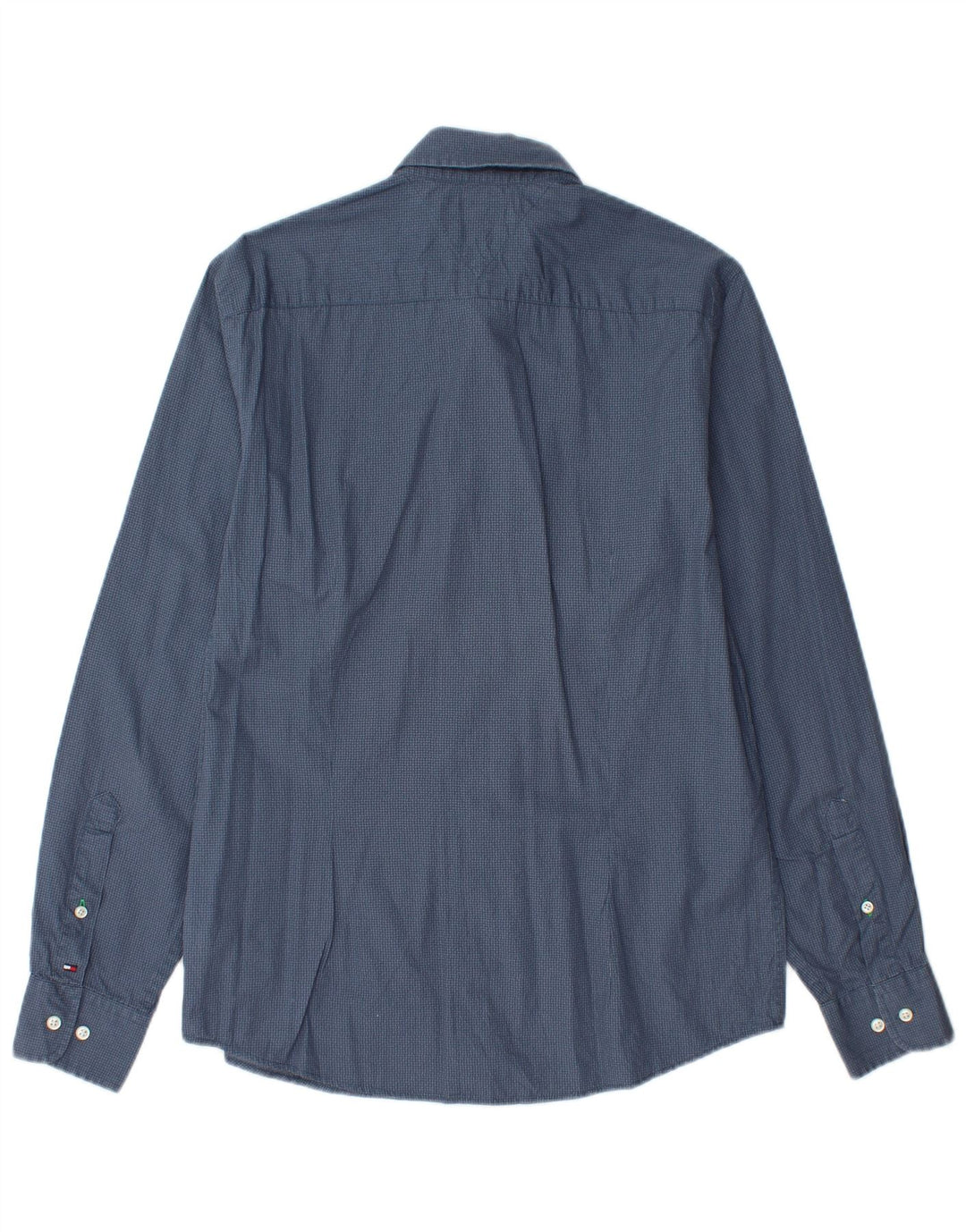 TOMMY HILFIGER Camisa slim fit de algodón con lunares en azul medio