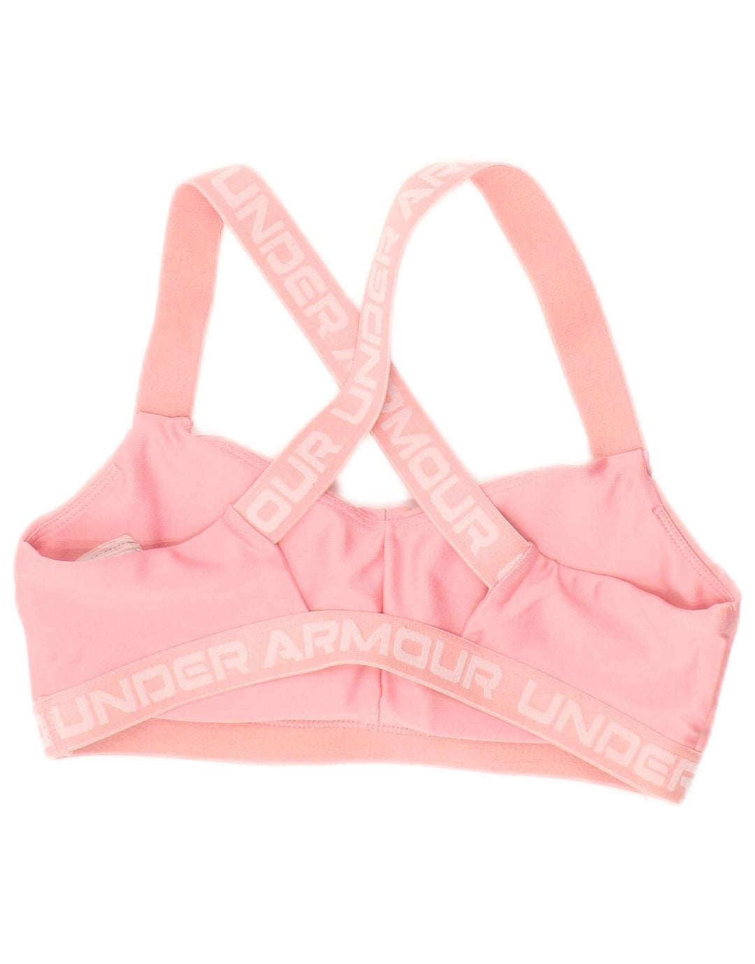 Under Armour Top deportivo con gráfico en bloques de color rosa pequeño/mediano para mujer